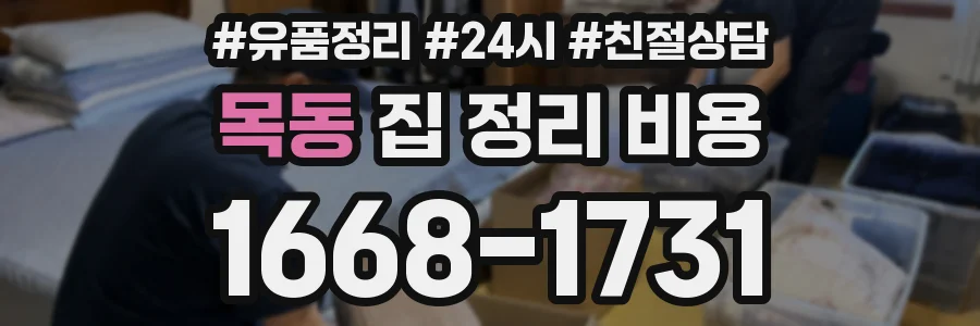 목동 집 정리 비용