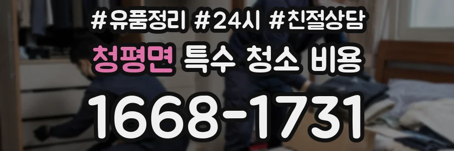 청평면 특수 청소 비용