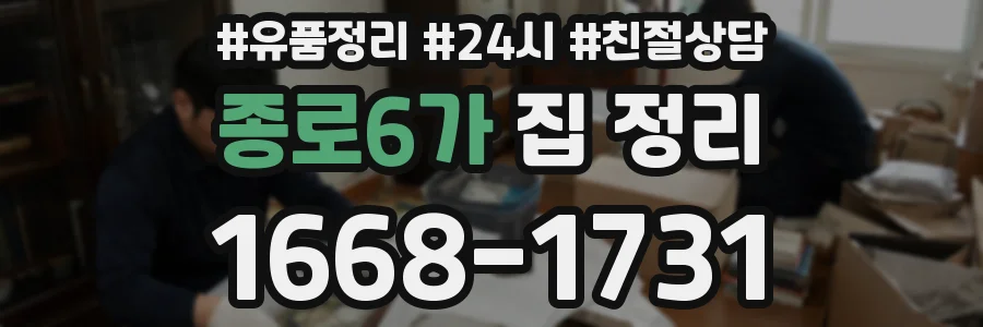 종로6가 집 정리