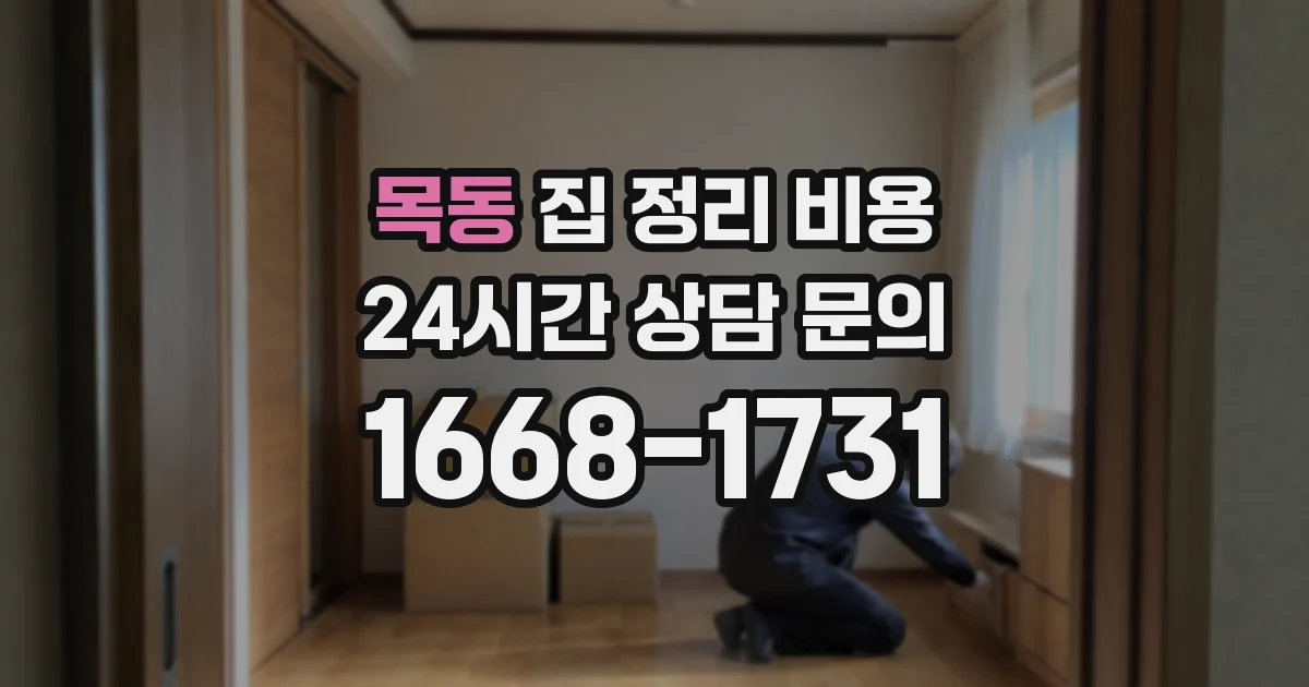 목동 집 정리 비용
