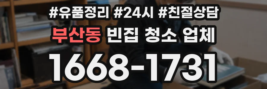부산동 빈집 청소 업체