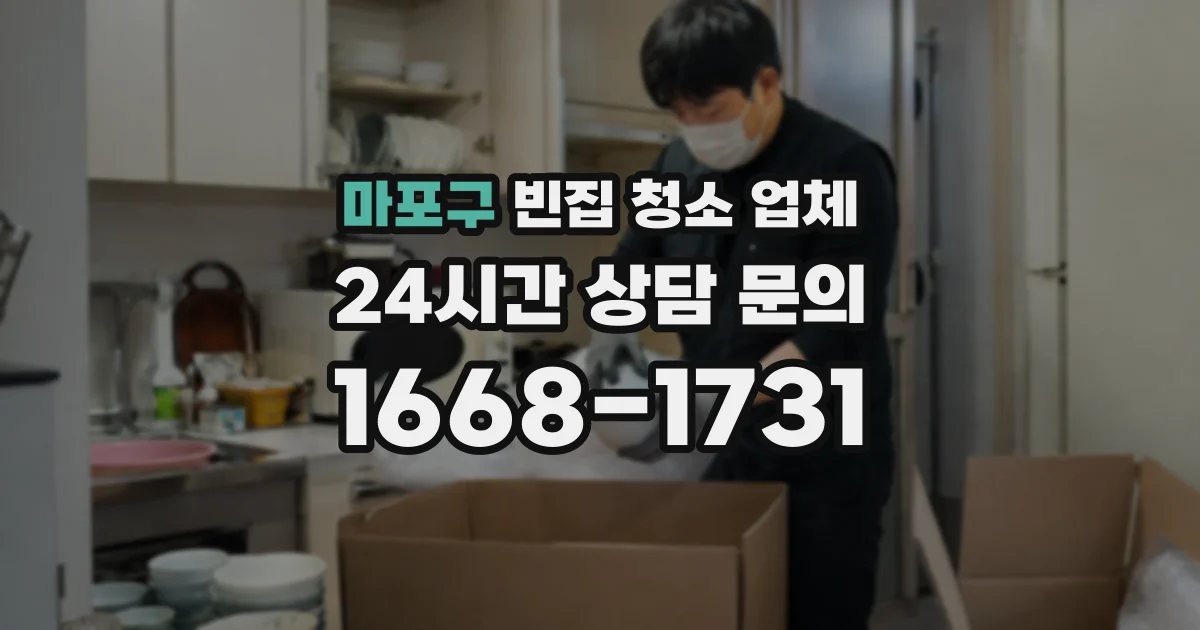 마포구 빈집 청소 업체
