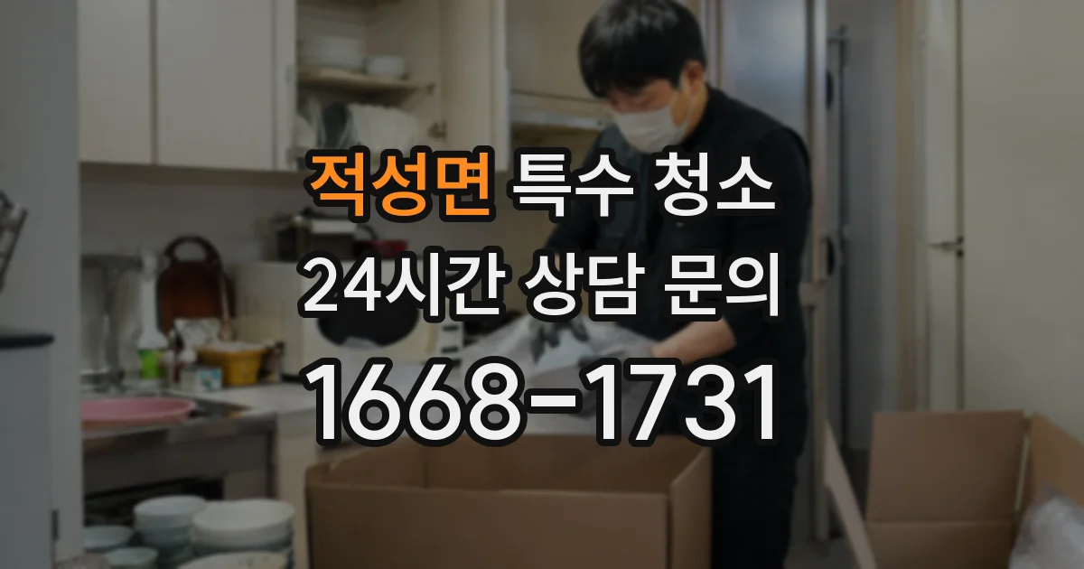 적성면 특수 청소