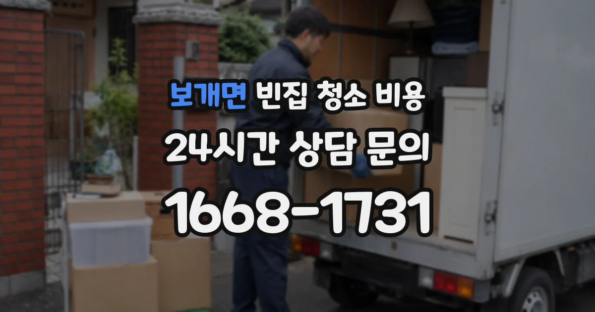 보개면 빈집 청소 비용