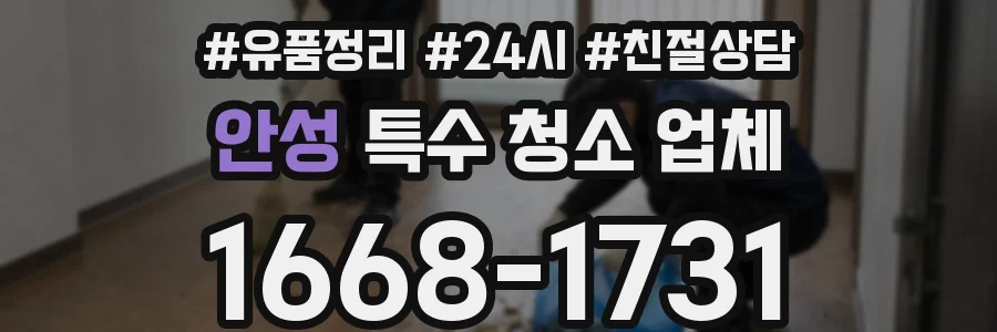 안성 특수 청소 업체
