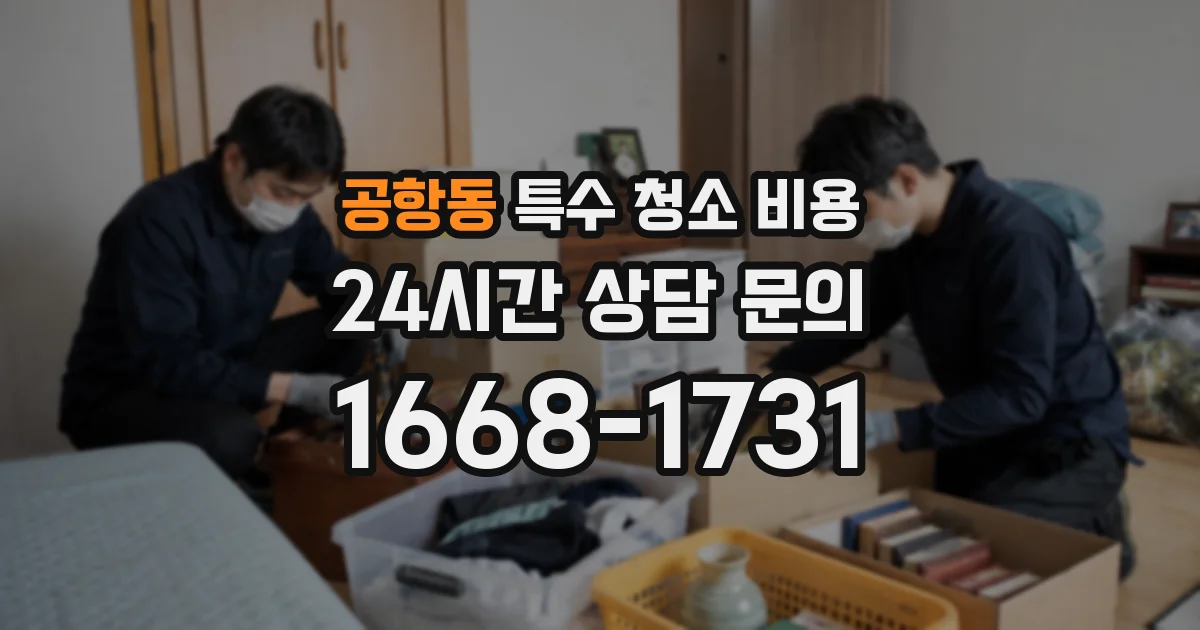 공항동 특수 청소 비용