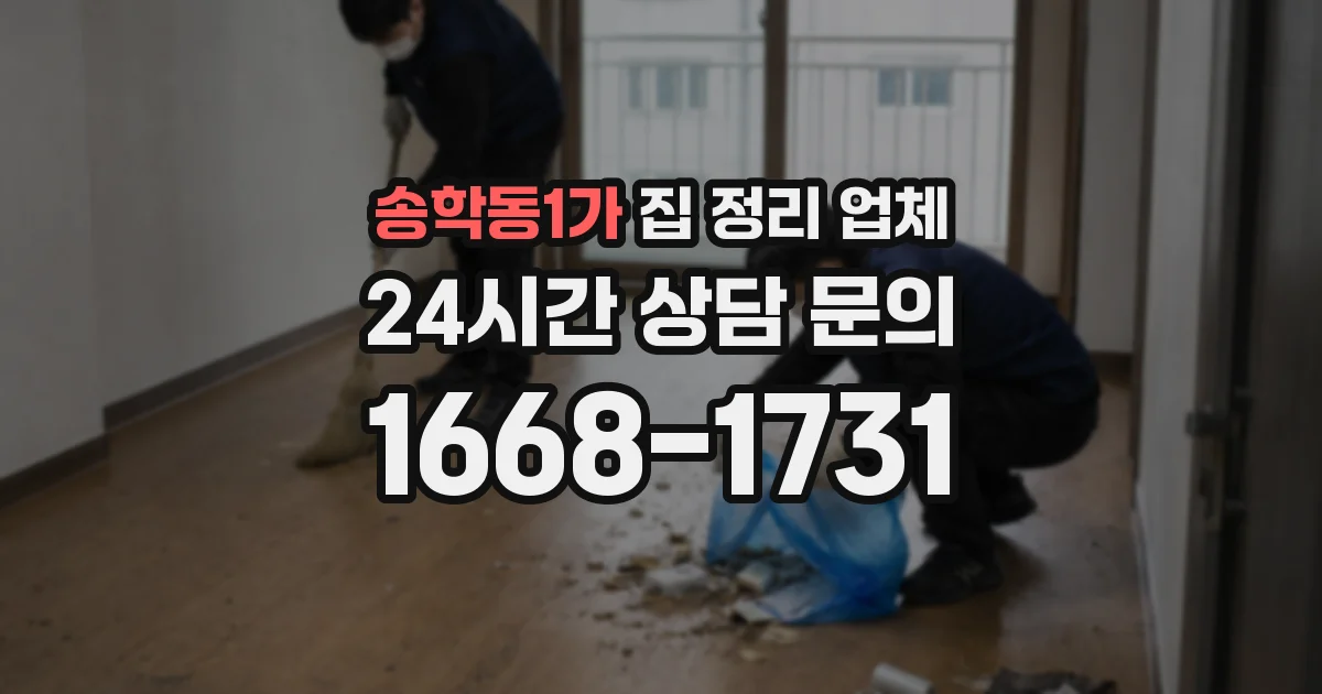 송학동1가 집 정리 업체