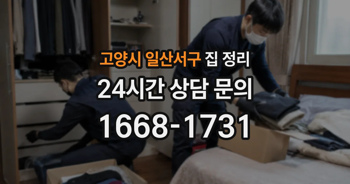 고양시 일산서구 집 정리