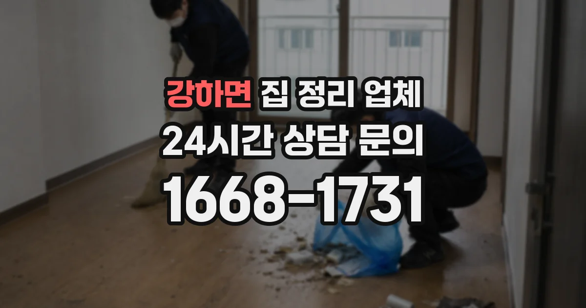 강하면 집 정리 업체
