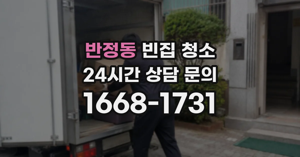 반정동 빈집 청소