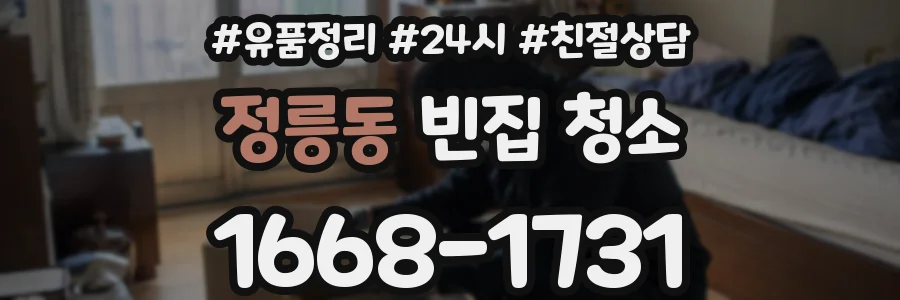 정릉동 빈집 청소