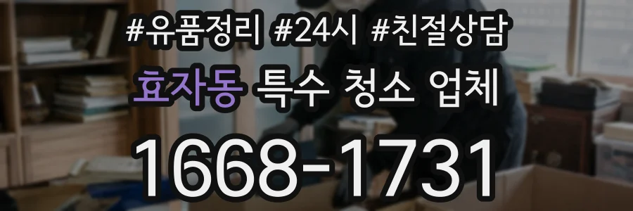 효자동 특수 청소 업체