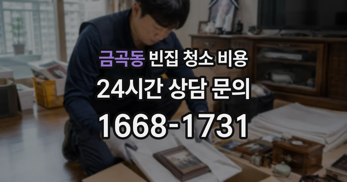 금곡동 빈집 청소 비용