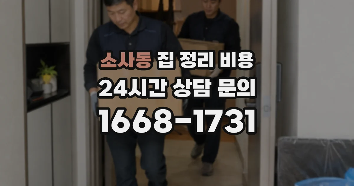 소사동 집 정리 비용
