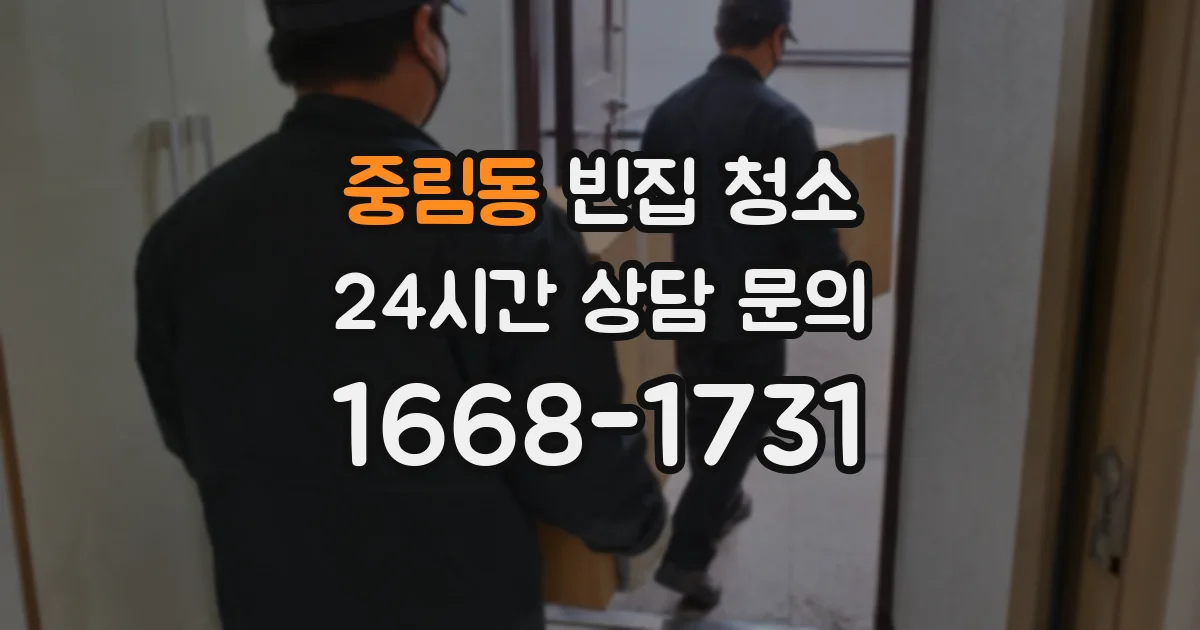 중림동 빈집 청소