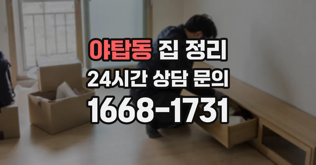 야탑동 집 정리