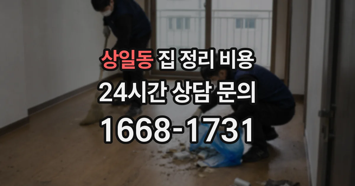 상일동 집 정리 비용