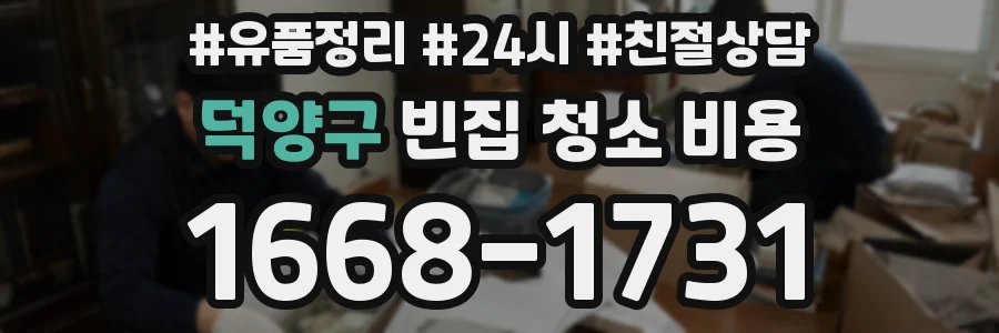 덕양구 빈집 청소 비용