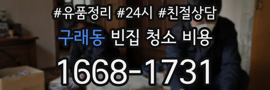 구래동 빈집 청소 비용