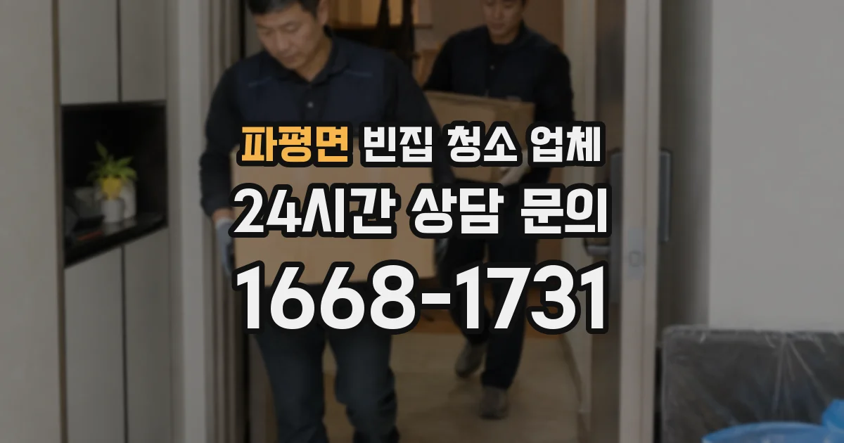 파평면 빈집 청소 업체