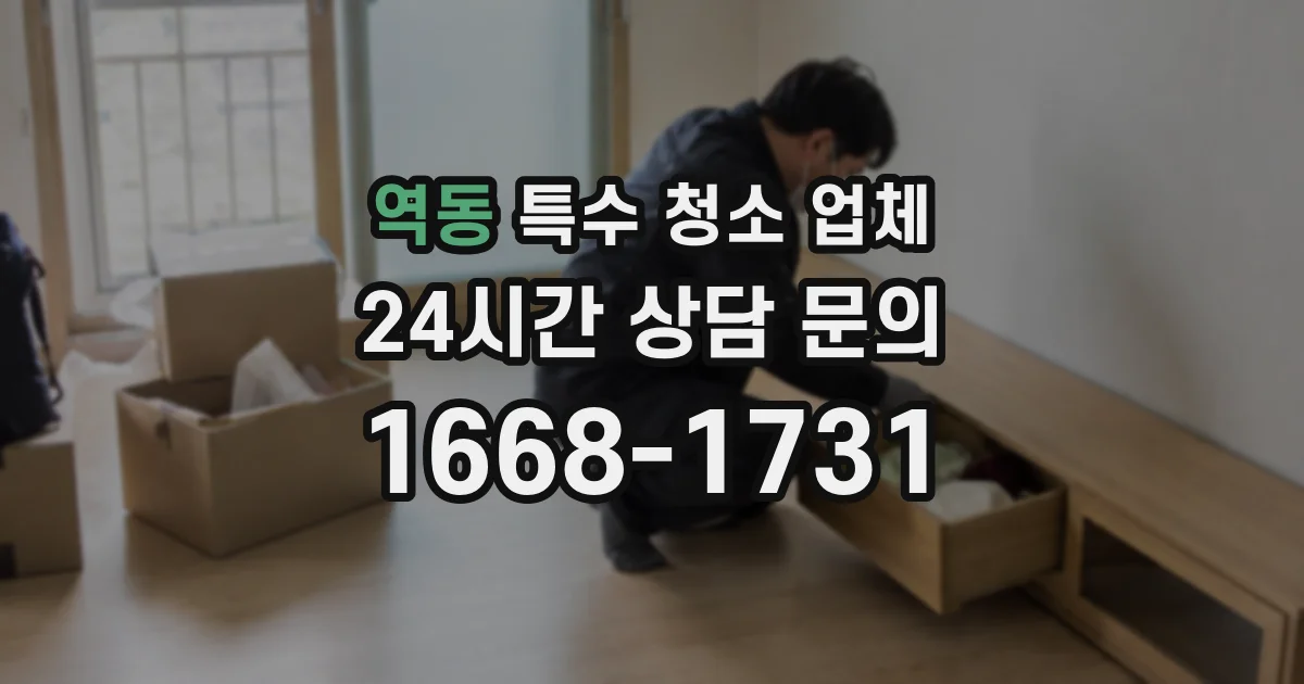 역동 특수 청소 업체