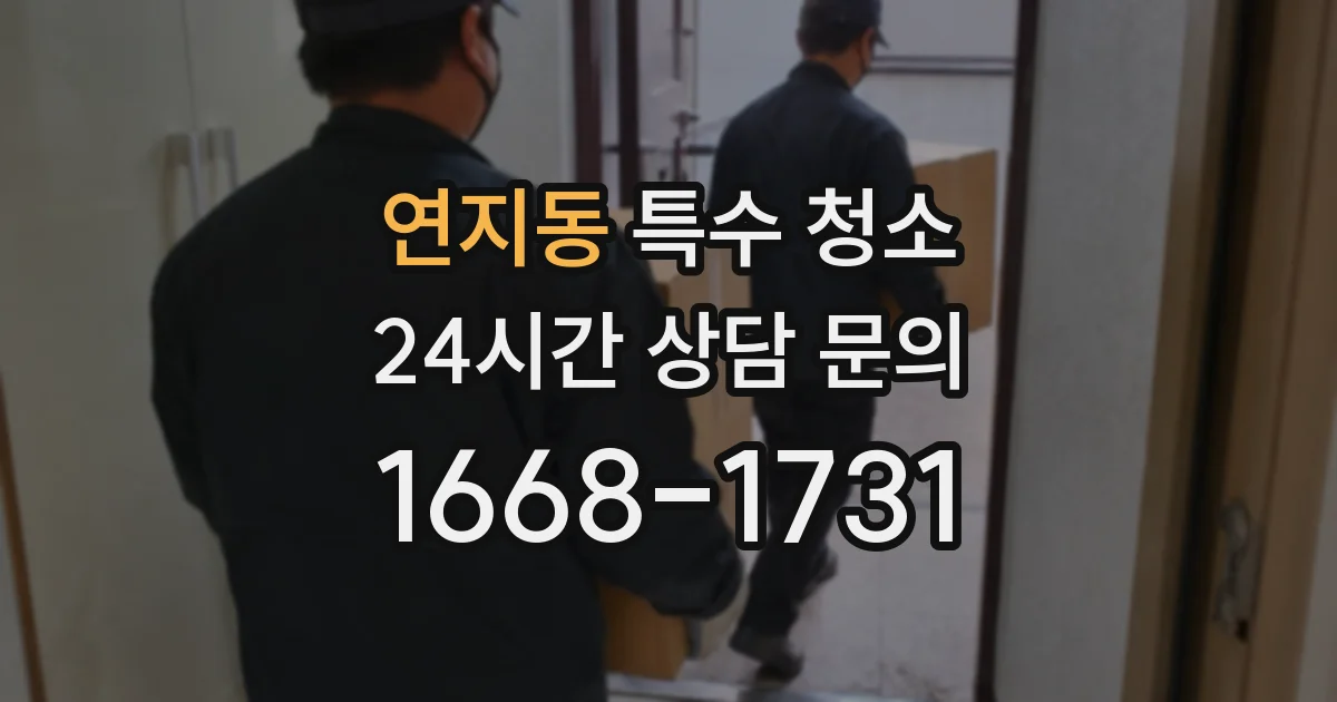연지동 특수 청소