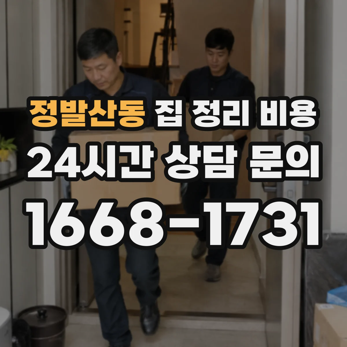 정발산동 집 정리 비용