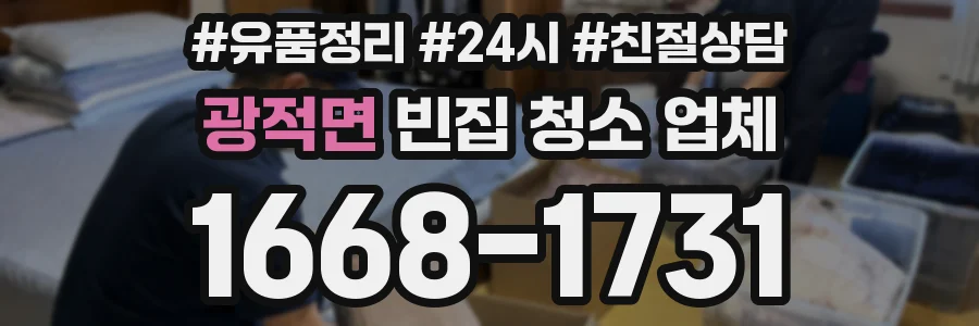 광적면 빈집 청소 업체