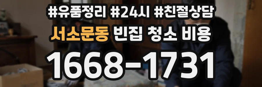 서소문동 빈집 청소 비용