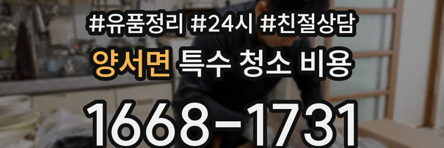 양서면 특수 청소 비용