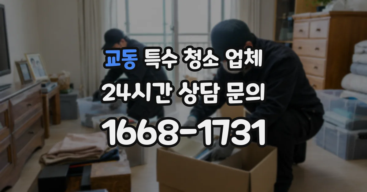 교동 특수 청소 업체