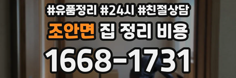 조안면 집 정리 비용