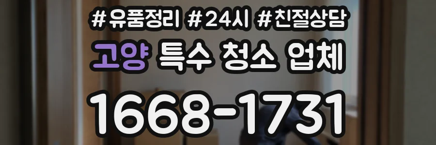 고양 특수 청소 업체