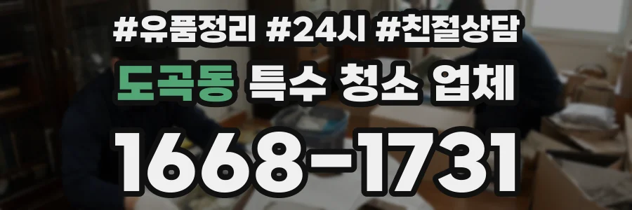 도곡동 특수 청소 업체