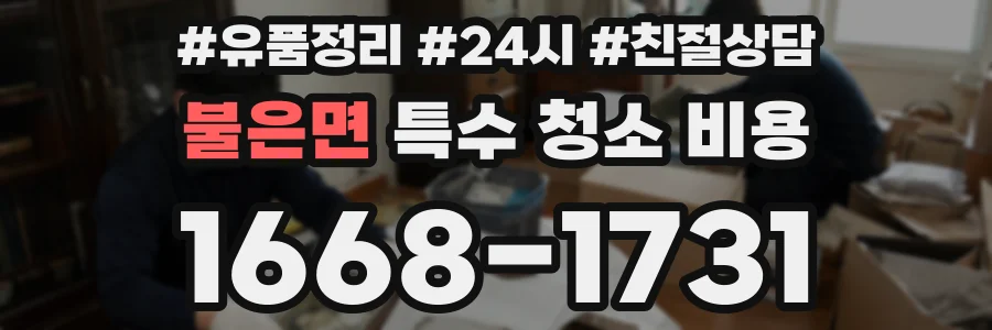 불은면 특수 청소 비용