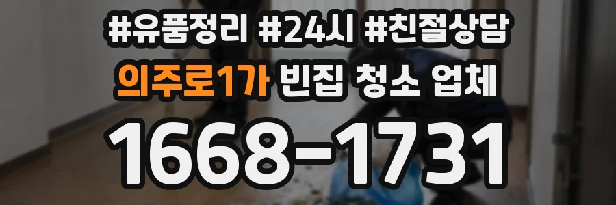 의주로1가 빈집 청소 업체