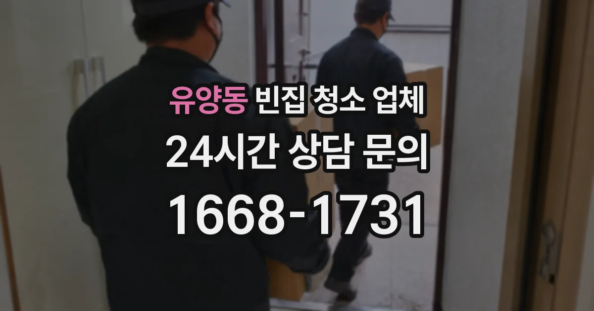 유양동 빈집 청소 업체