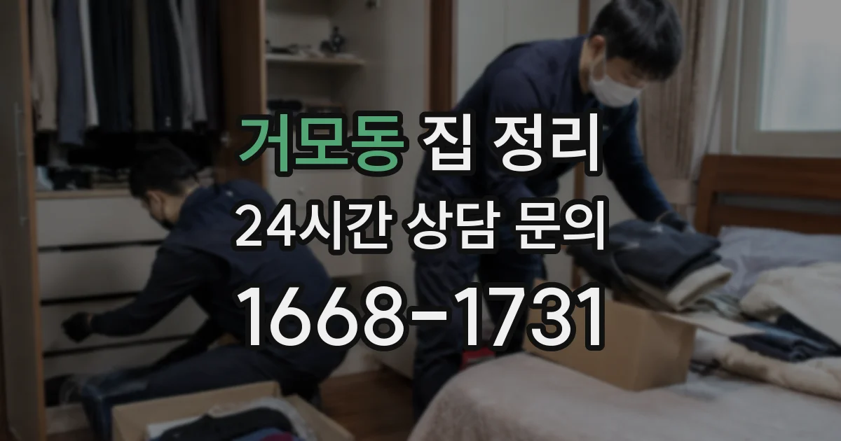 거모동 집 정리