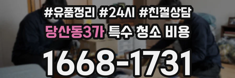 당산동3가 특수 청소 비용