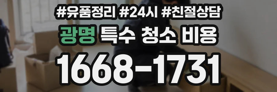 광명 특수 청소 비용