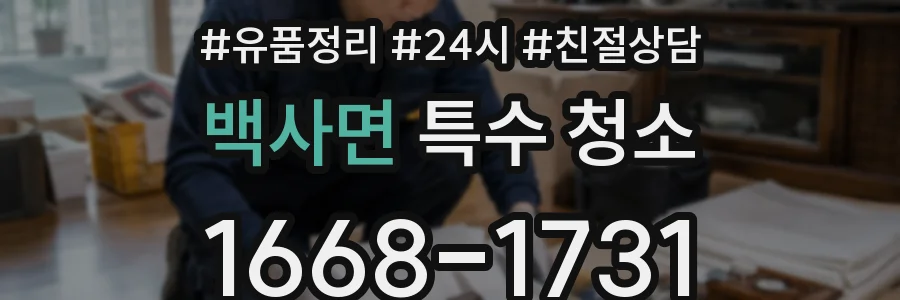 백사면 특수 청소