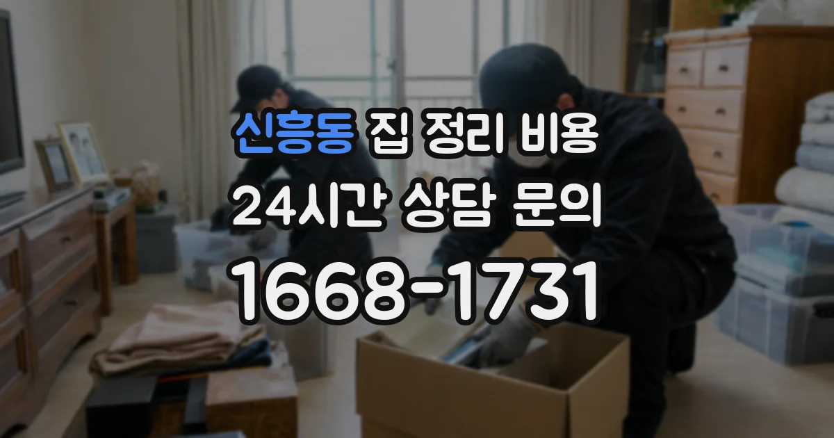 신흥동 집 정리 비용