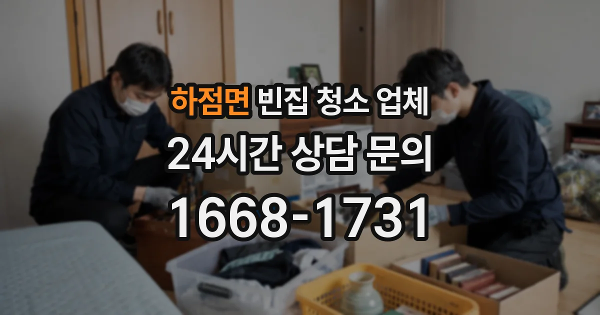 하점면 빈집 청소 업체