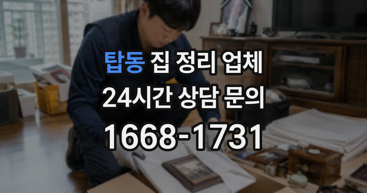탑동 집 정리 업체