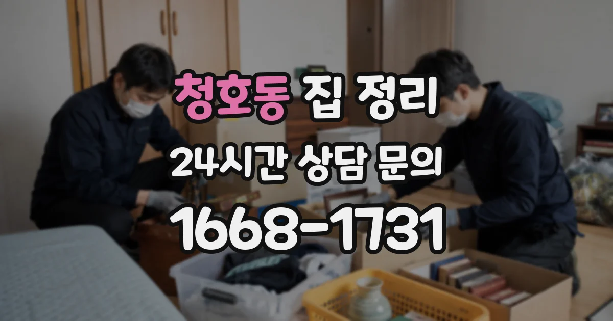 청호동 집 정리