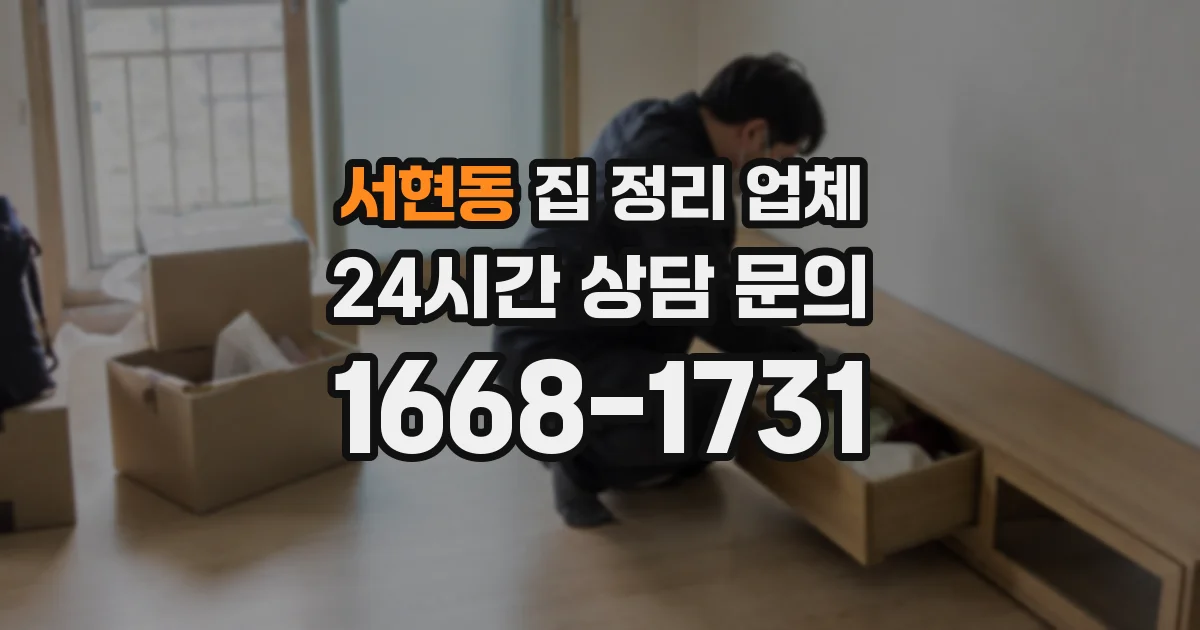 서현동 집 정리 업체