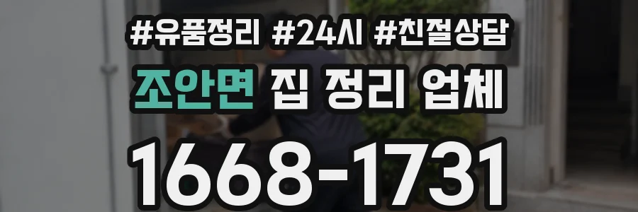 조안면 집 정리 업체
