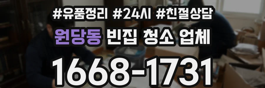 원당동 빈집 청소 업체
