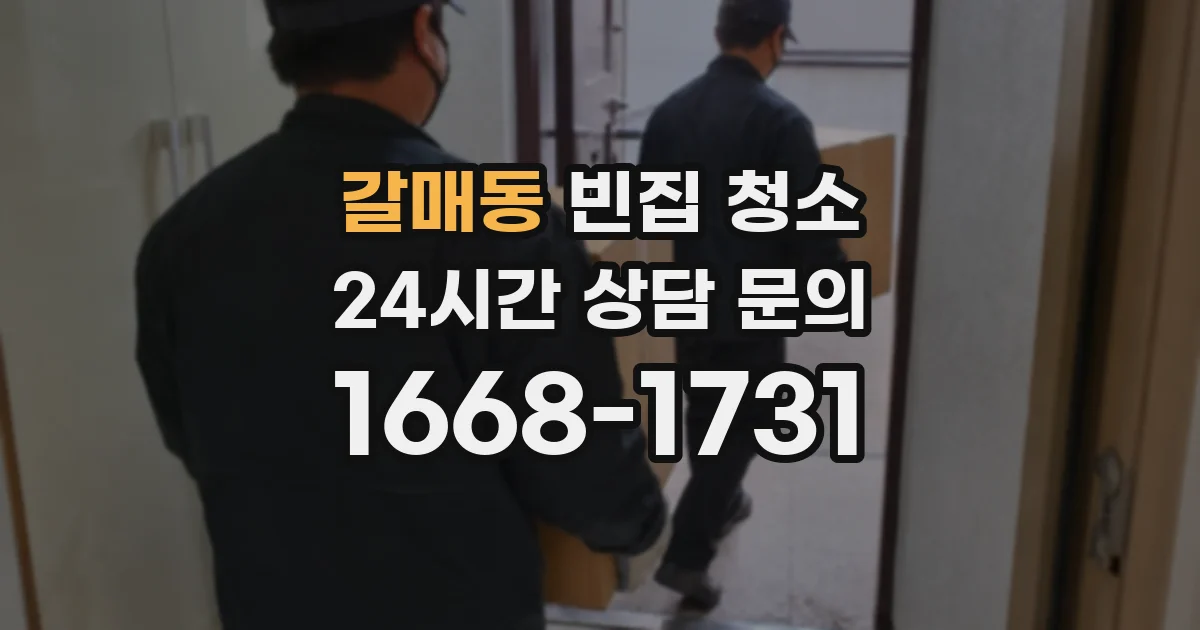 갈매동 빈집 청소