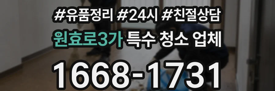 원효로3가 특수 청소 업체